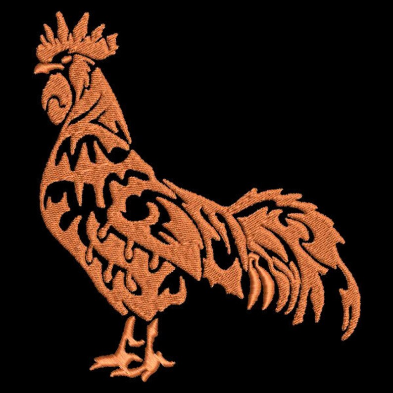 TRIBAL ROOSTERS 4inch 10 Machine Embroidery Designs Etsy
