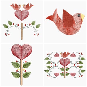 RIPPLE COUNTRY LOVE (5inch) - 12 Machine Embroidery Designs Instant Download 5x5 hoop (AzEB)