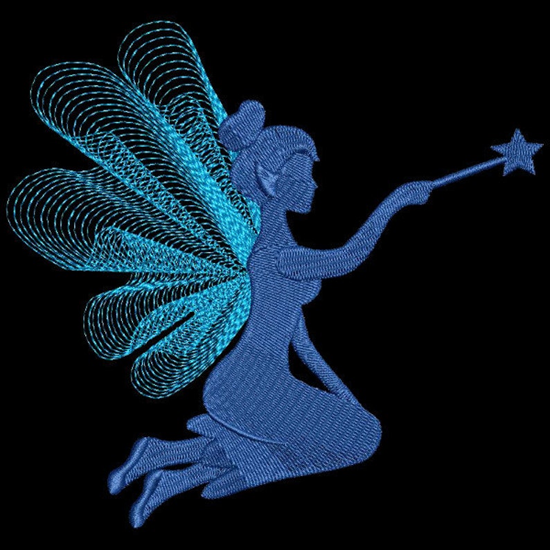 FAIRY SILHOUETTES 4inch 10 Machine Embroidery Designs Instant Download 4X4 hoop AzEB image 4