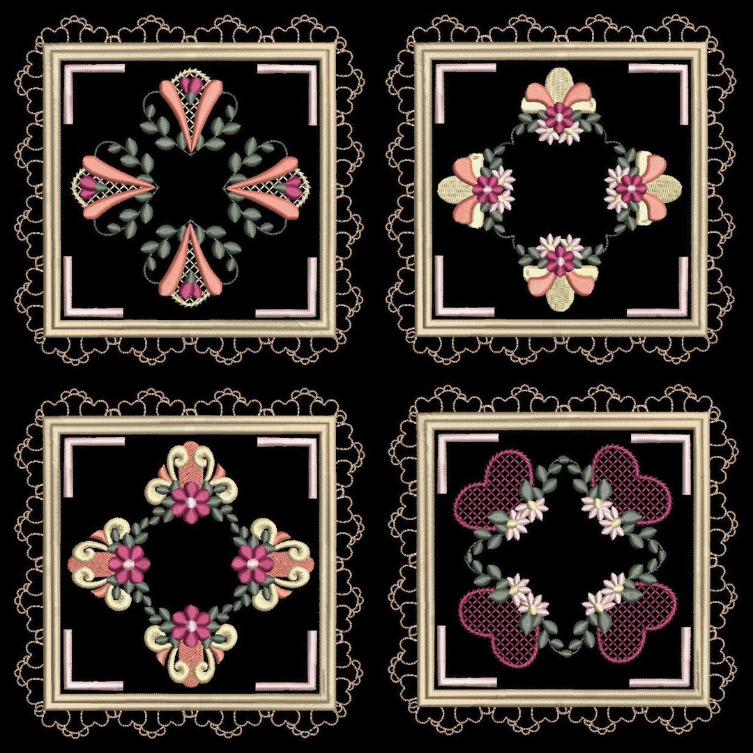 HEIRLOOM QUILT BLOCKS 6 Inch Size Pack 12 Machine Etsy