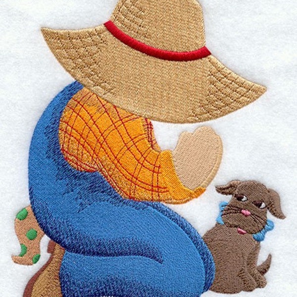 PRAYING FRED - Machine Embroidery Quilt Block (AzEB)