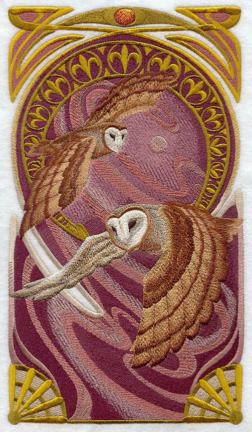 AzEB Machine Embroidered Quilt Blocks ART NOUVEAU NATIVITY Angel