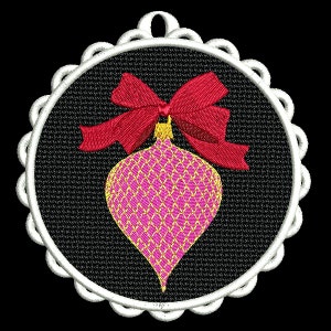 FSL CHRISTMAS ORNAMENTS #3- 1 Máquina de encaje independiente Diseño de bordado descarga instantánea 4x4 5x5 6x6 aro (AzEB)