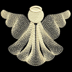 ELEGANT ANGEL #1 - 1 Machine Embroidery Design Instant Download 4x4 hoop (AzEB)