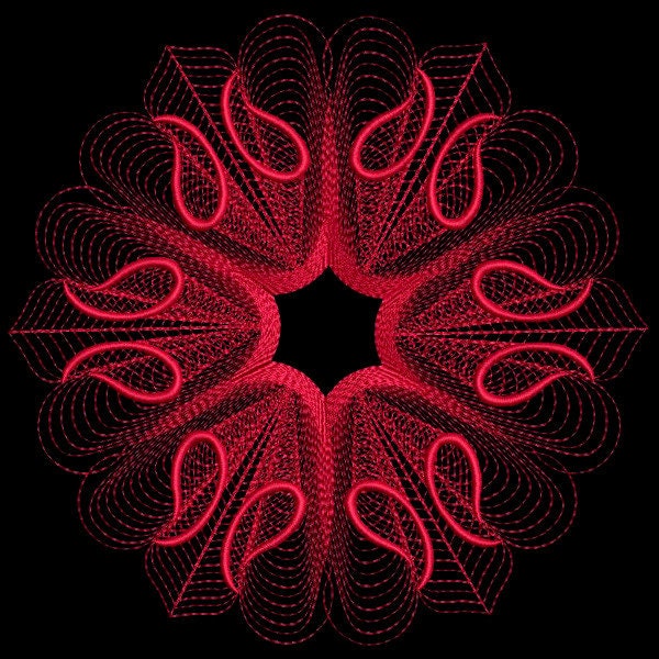 Embroderd Ripple Design ELEGANT RIPPLE DESIGNS (6inch) - 10 Machine Embroidery Designs Instant ...