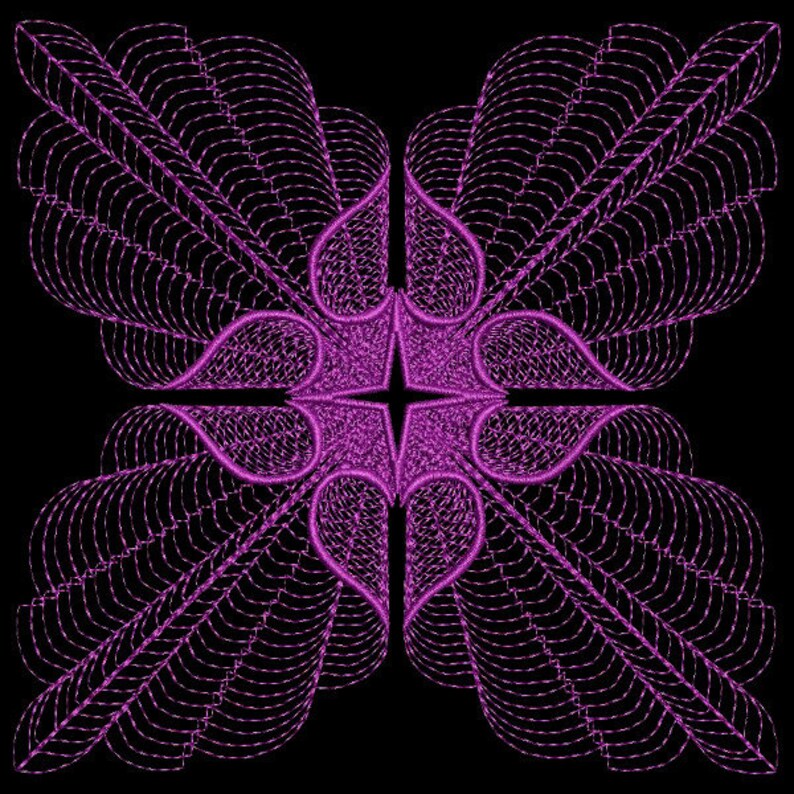 ELEGANT RIPPLE DESIGNS 4inch 10 Machine Embroidery Designs Etsy