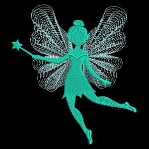 FAIRY SILHOUETTES 4inch 10 Machine Embroidery Designs Instant Download 4X4 hoop AzEB image 7