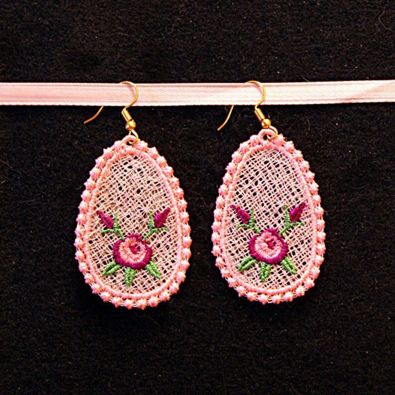 Fsl floral earrings 2inch 10 machine embroidery designs etsy Fsl floral earrings 2inch 10 machine embroidery designs etsy