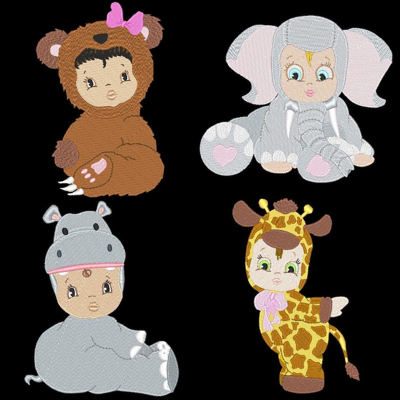 ZOO KIDS 4inch 10 Machine Embroidery Designs Instant Etsy