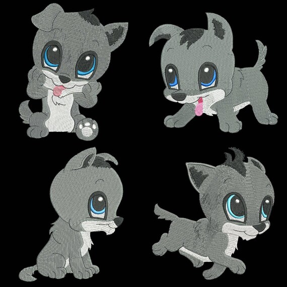 Mignon Bebe Loup 5 Pouces 10 Machine Embroidery Designs Etsy