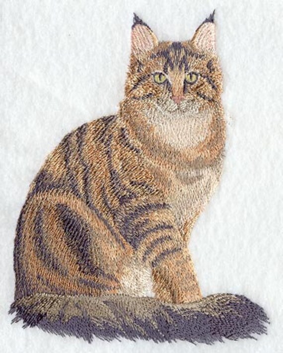 MAINE COON CAT Machine Embroidered Quilt Blocks azeb Etsy