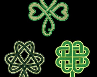 CELTIC SHAMROCKS (5inch) - 10 Machine Embroidery Designs Instant Download 5x5 hoop (AzEB)