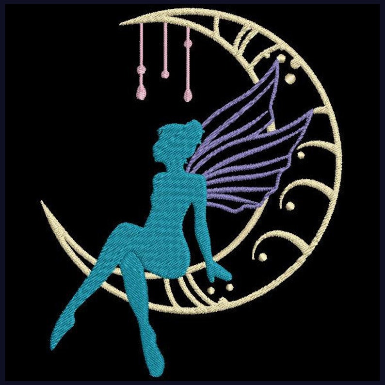 MOON FAIRIES 6inch 10 Machine Embroidery Designs Instant - Etsy