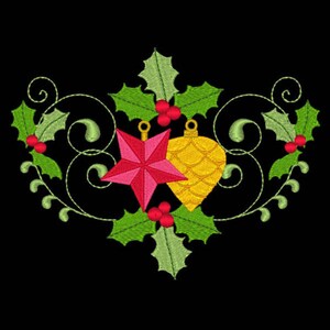 CURLY CHRISTMAS BORDERS & Corners 4inch 10 Machine Embroidery Designs Instant Download 4x4 hoop AzEB image 5