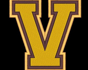 VARSITY LETTERS - 78 Machine Embroidery Font Designs Instant Download 4x4 5x7 6x10 hoop (AzEB)