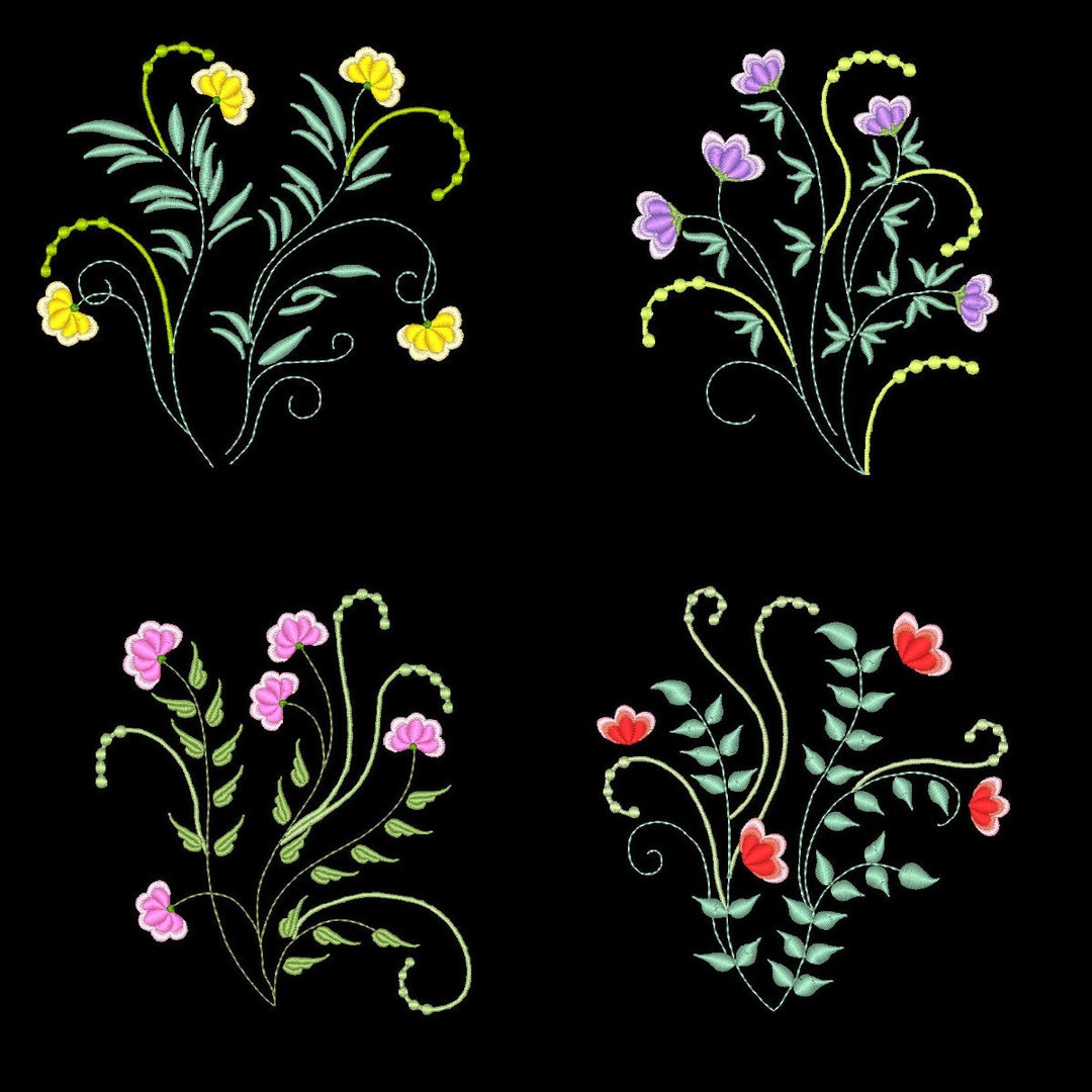 Embroidery Floral Sampler - Step by Step Tutorial for