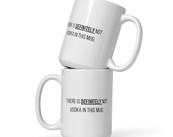 Definitivamente no es una taza de vodka, regalo novedoso y divertido, taza divertida de vodka, taza divertida de alcohol, regalo de amigo secreto