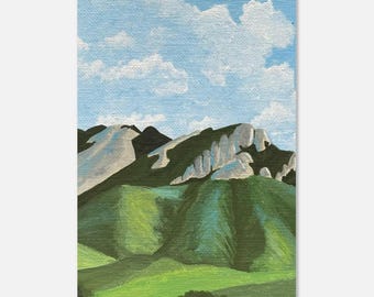 Boney Mountain Landscape Painting - Nature Mountain Wall Art