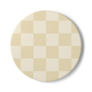 Checkered Coaster - Light Beige