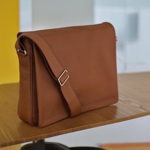 Bolso de cartero unisex de piel hecho a mano para uso diario