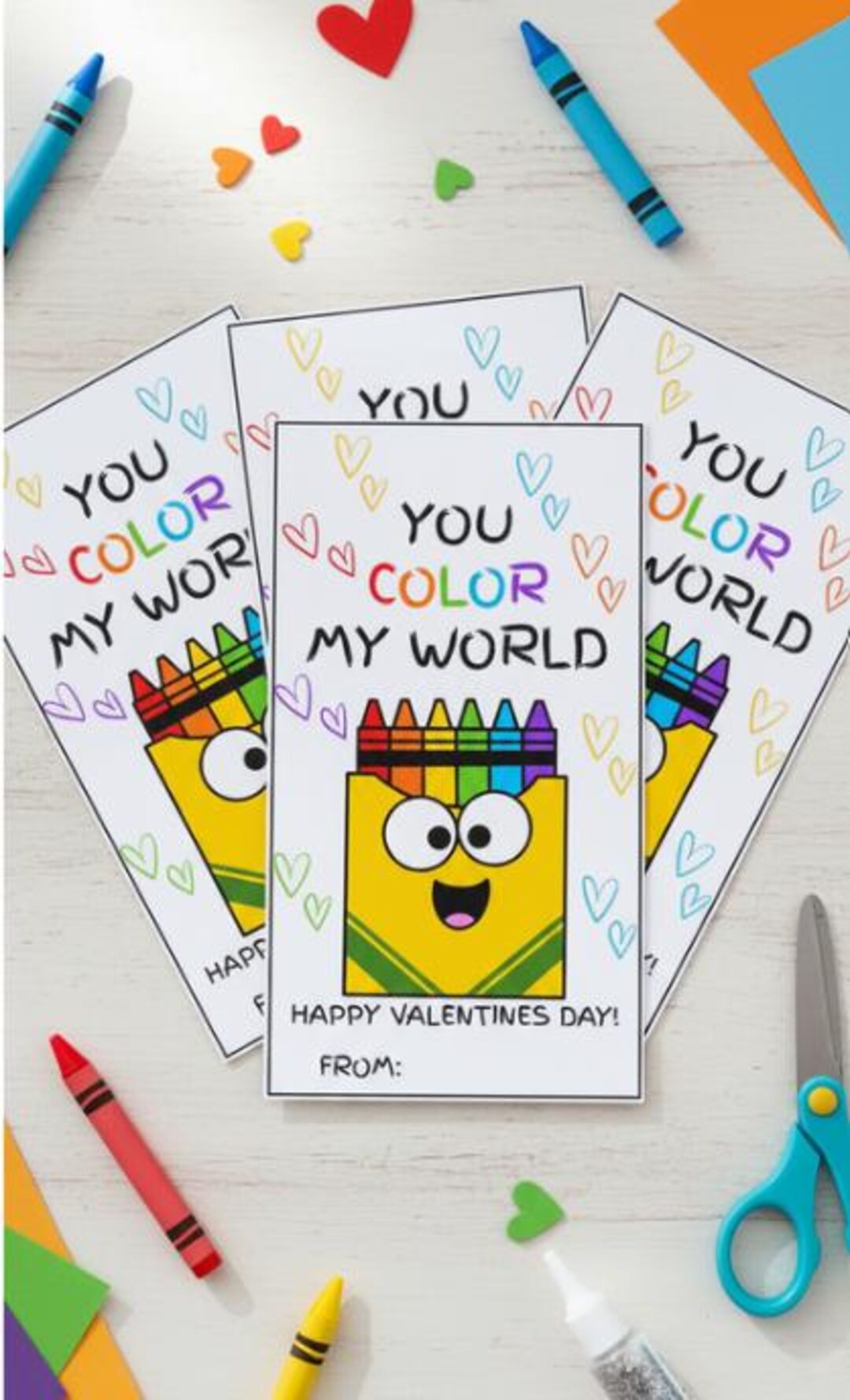 Coloring School Valentines Printable Boy | You Color My World Valentine ...