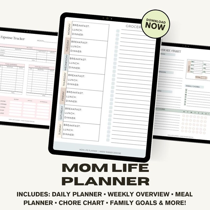Family Life Planner | Printable Home Management Binder for Moms - Etsy