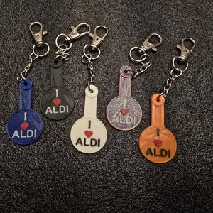 I Heart ALDI Quarter Cart Key Reusable keychain coin