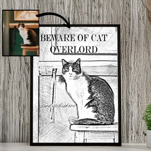 Custom Personalized Pet Portrait from Photo Personalized Hand-Drawn Sketch Art Print Painting Dog, Cat Illustration Pet Memorial Gift A4 A3
