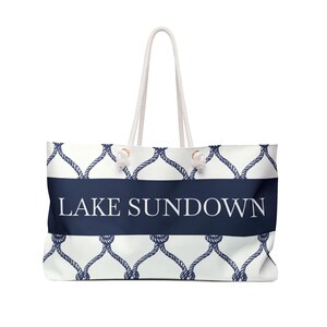 Stylish Lake Sundown Weekender Bag - Perfect for Travel, Beach, Camping, Weekend Getaways, Customized Tote