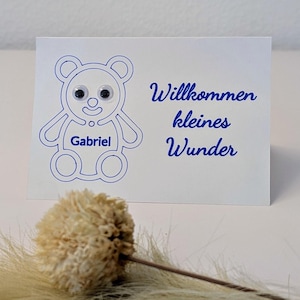 personalisierte Willkommenskarte
