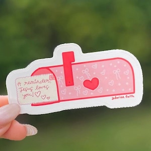 Faith-Based Sticker: Jesus Loves You, Waterproof Decal