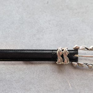 Brighton Black Leather Western Scroll Buckle Belt Women’s Size 32