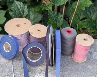 Lote de carretes de cintas variadas de grosgrain y satén para manualidades y costura