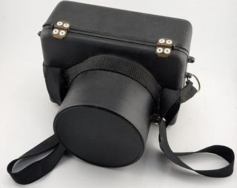 Vintage Safar Hard Shell Camera Lens Case Black USA Optical Equipment Casec