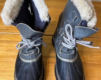 Vintage Sorel Kaufman Caribou Duck Boots Mens 11 Winter Wool  display picture 1