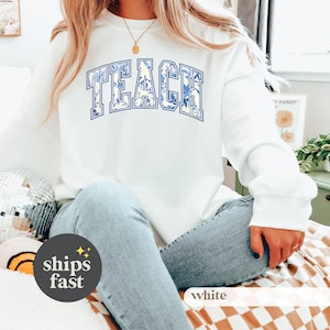 Sweater met bloemenprint | Leraar waardering Terug naar school, leuke leraar, lerarensweaters