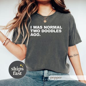 I Was Normal Two Doodles Ago, Doodles Shirt, Dog Lover Shirt, Doodle Dog Mom, Doodle Gift, Doodle Lover, Dog Mom Shirt, Funny Dog Shirt