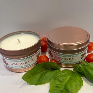 Tomato Basil 5oz Tin Soy Candle