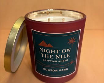 Egyptian Amber Scented Candle | Night on the Nile, Luxury Soy Candle