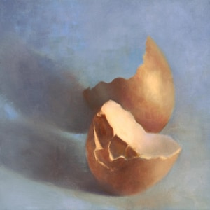 Oeuf carré, impression sur papier beaux-arts pour décoration murale de cuisine, de coin petit-déjeuner ou de salle à manger, 4 x 4 à 12 x 12 po. Oeuvre d'art réaliste sur la nourriture