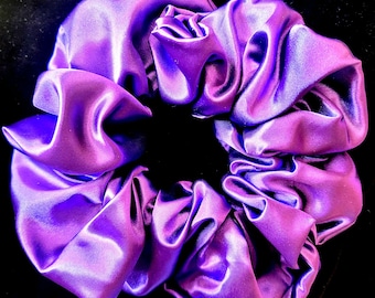The Mega Purple Scrunchie | giant hair tie, oversized satin scrunchie