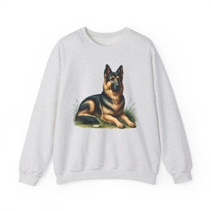 Vintage-Style German Shepherd Sweatshirt, Cozy Pet Lover Gift, Animal Lover Apparel, Unisex Crewneck, Perfect for Birthdays, Holidays