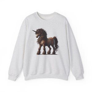 Dark Unicorn Sweatshirt, Vintage Unicorn Crewneck, Cozy Gift for Animal Lovers, Perfect for Festivals & Birthdays, Retro Fantasy Wear,