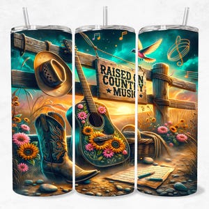 Élevé sur le papier peint de verre de musique country, papier d'emballage de verre Western de 20 oz, rustique Png verre maigre de 20 oz Png, téléchargement numérique paysan PNG