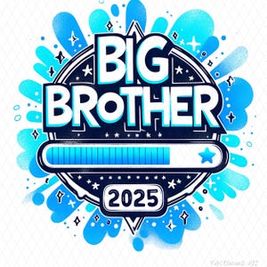 Niños Gran Hermano Cargando 2025 PNG, Diseño de camiseta Promovido a Gran Hermano 2025, Descarga digital de camiseta de sublimación Pronto será Gran Hermano
