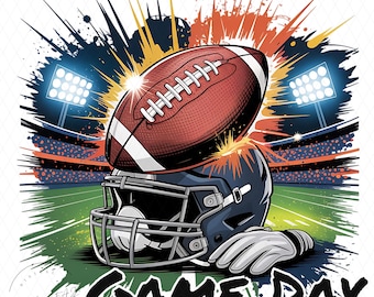 Football game day PNG, sublimation design sport, football Clipart, téléchargement numérique