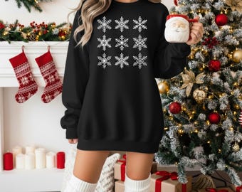 Christmas Snowflakes PNG, Winter PNG, Christmas Shirt Design, 6 Colors Included, Digital Download
