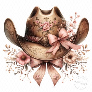Floral Cowgirl Hat - Etsy display picture 2