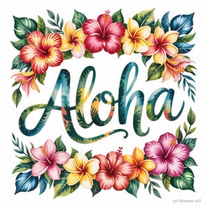 Aloha PNG, 1 High Quality Transparent PNG, Printable, Personal & Commercial Use, Instant Download