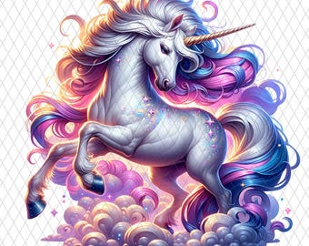 Ethereal Unicorn (V2) PNG, transparentes Einhorn Clipart